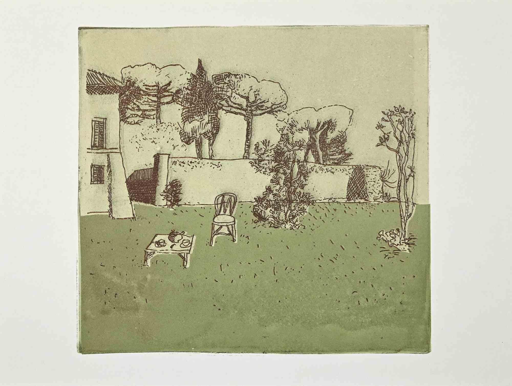 Landscape is a vintage Offset Print on ivory-colored paper, realized by Franco Gentilini ( Italian Painter, 1909-1981), in the 1970s.

The state of preservation of the artwork is excellent.

Franco Gentilini ( Italian Painter, 1909-1981):