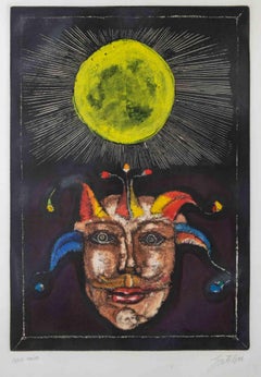 Mask - Lithograph by Franco Gentilini - mid-20th Century