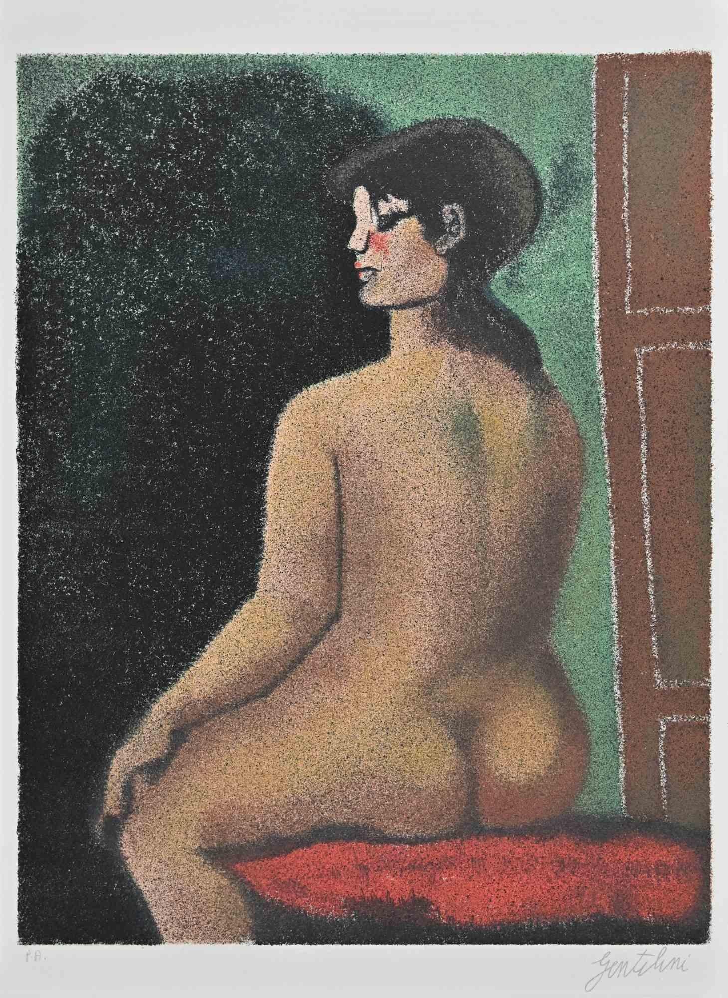 Nude from the Back is a Lithograph realized by Franco Gentilini (Italian Painter, 1909-1981), in the 1970s.

The state of preservation of the artwork is excellent.

Hand-signed.

Artist's proof.

Franco Gentilini ( Italian Painter, 1909-1981):