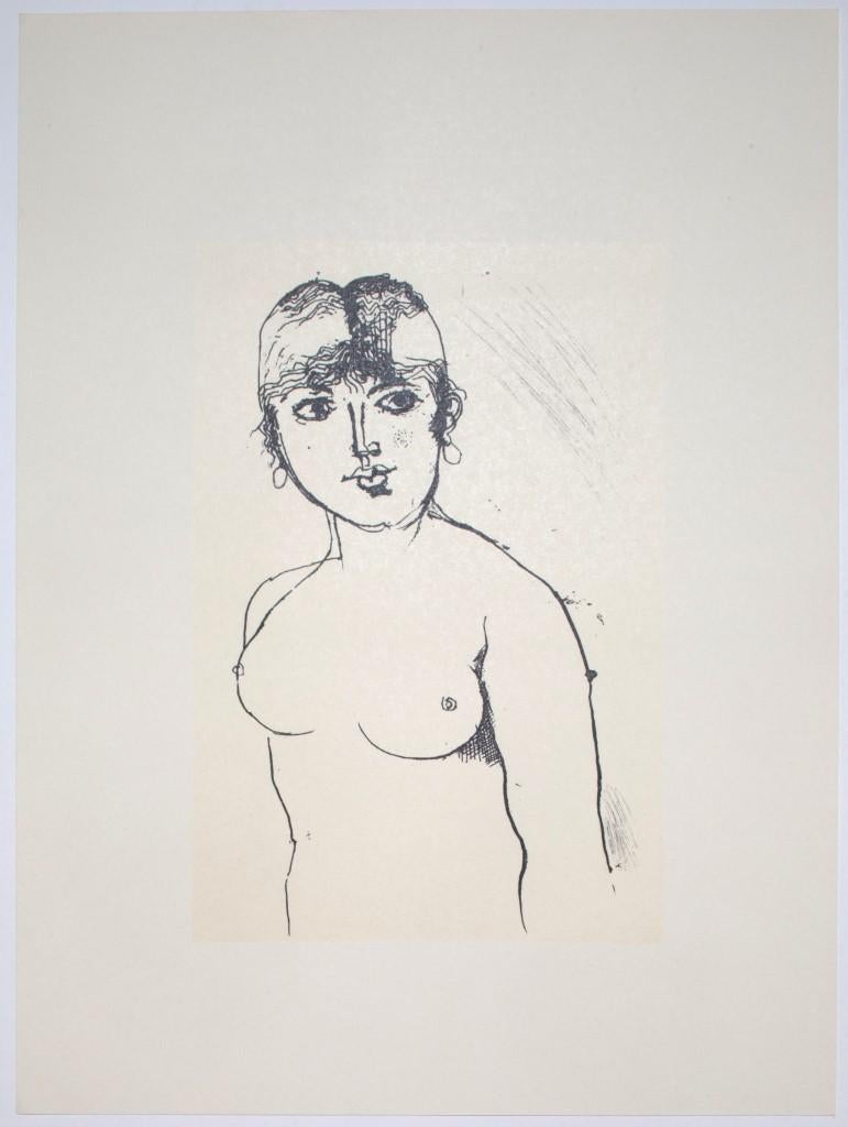 Nude - Vintage Offset Print by Franco Gentilini - 20th Century