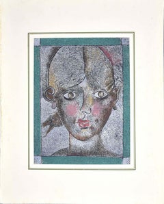 Portrait of a Woman - Lithograph by Franco Gentilini -Late 20th Century