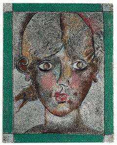 Portrait de femme - Lithographie sur papier de Franco Gentilini - XXe siècle