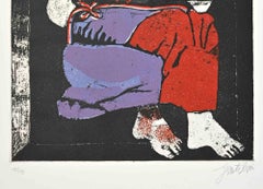 Queen of Swords - Etching by Franco Gentilini - 1970s
