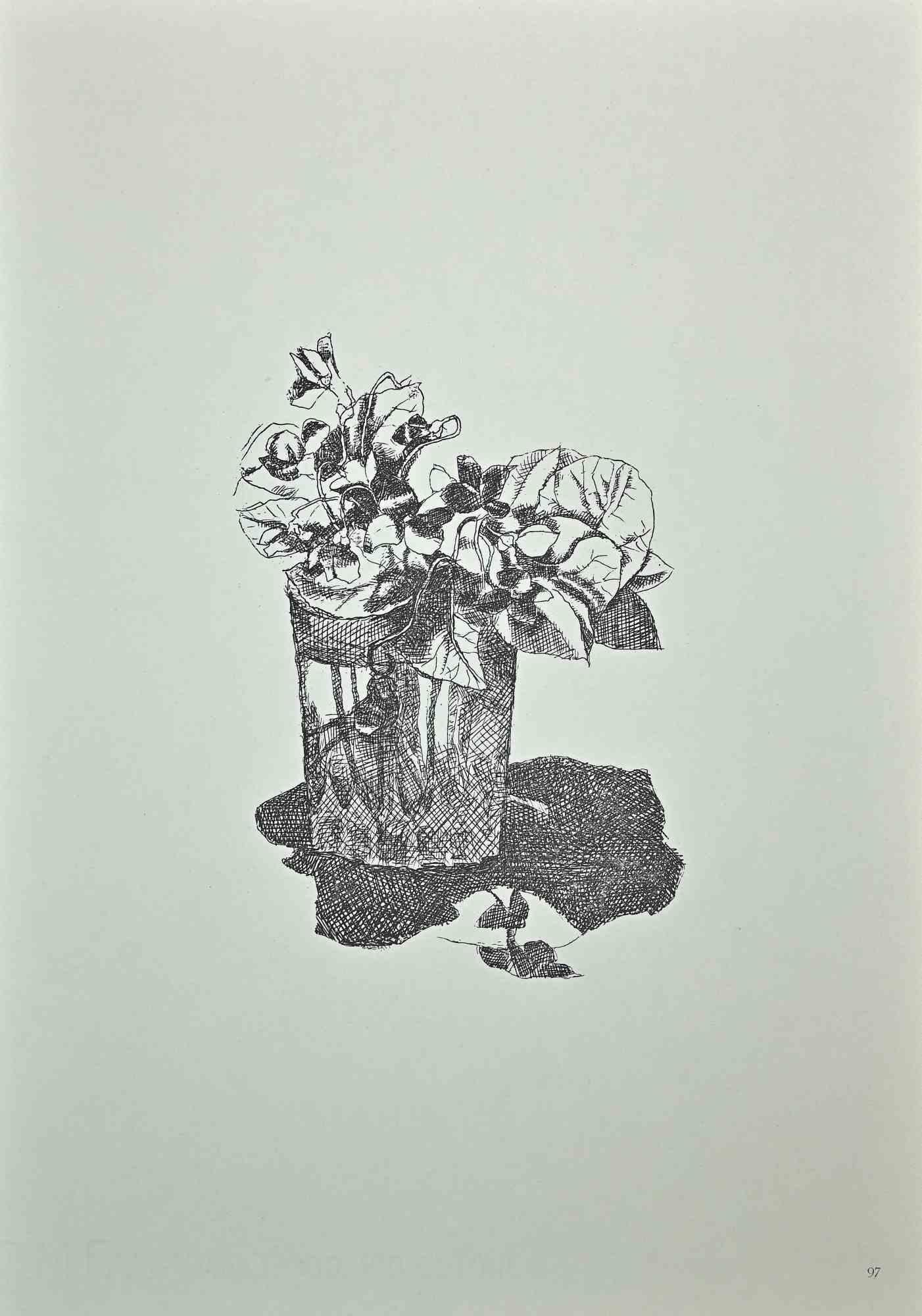 Nature morte - Impression offset vintage par Franco Gentilini - 1970