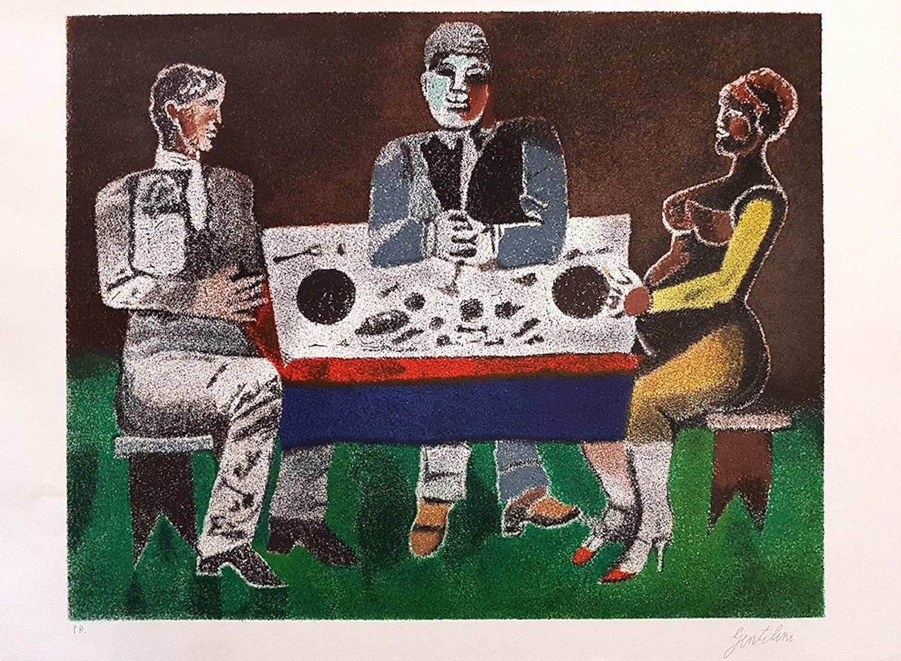 Image dimensions: 43.5 x 54 cm.

Hand signed. Artist's proof.

Very good conditions.
