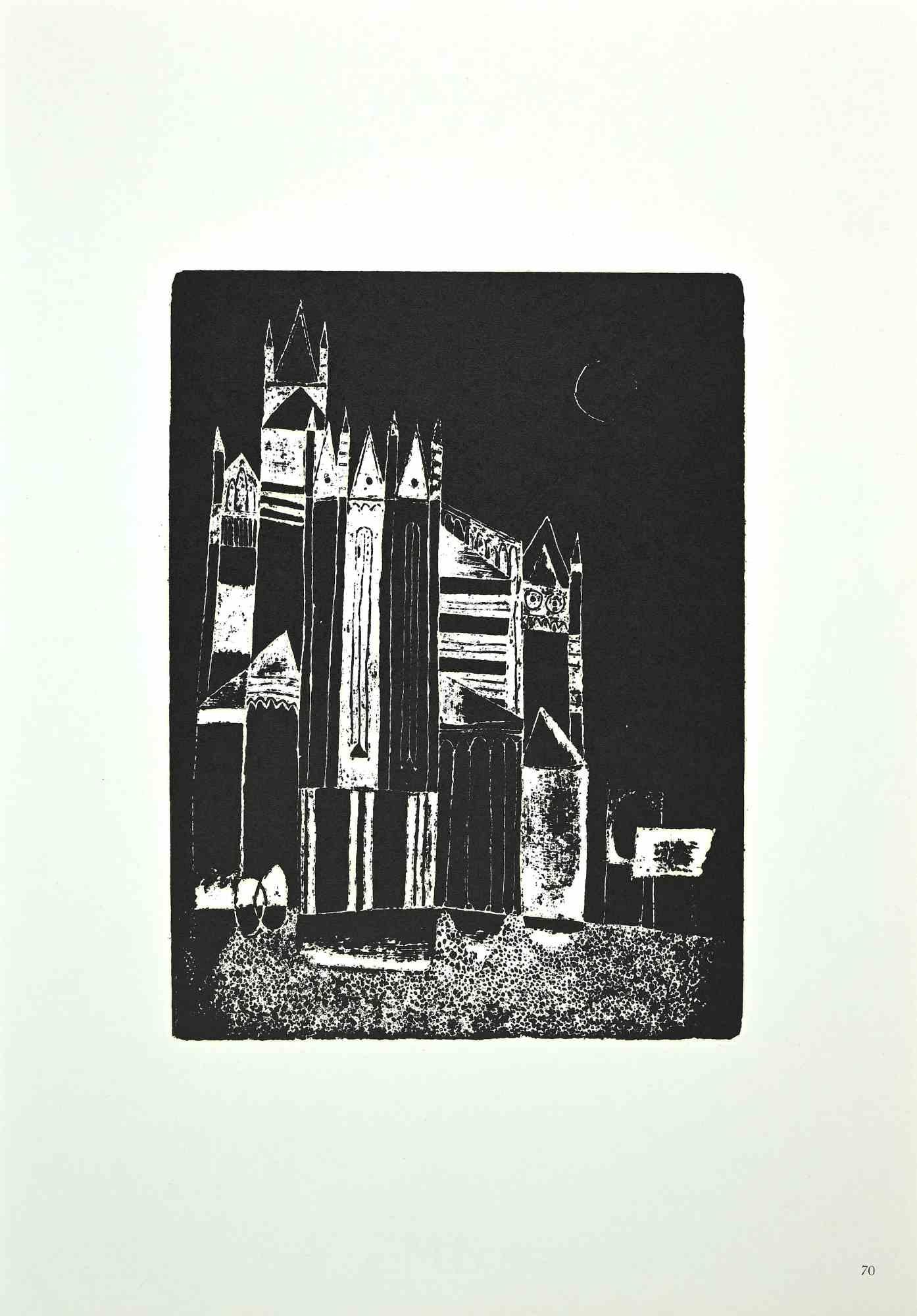 The Castle - Offset Print by Franco Gentilini - 1970s