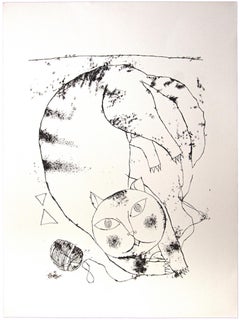 The Cat - Original Offset by Franco Gentilini  - 1970s