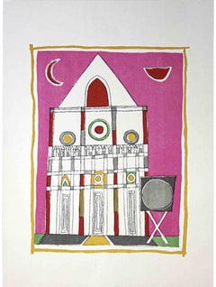 The Cathedral - Offsetdruck von Franco Gentilini - 1970er Jahre