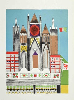 The Cathedral - Offset Print by Franco Gentilini - 1970s