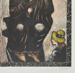 El Emperador - Aguafuerte y aguatinta de Franco Gentilini - Años 70