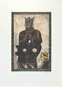 El Emperador - Aguafuerte y aguatinta de Franco Gentilini - Años 70