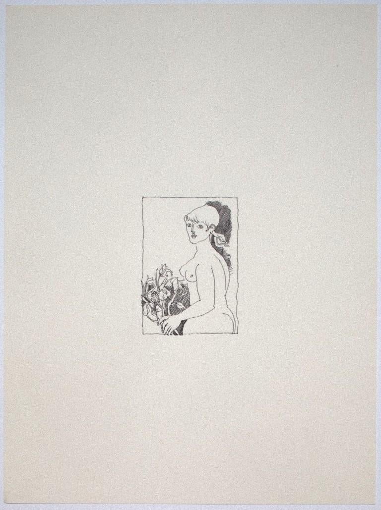 The Girl is an original Vintage Offset Print on ivory-colored paper, realized by Franco Gentilini (Italian Painter, 1909-1981), in the late 20th Century.

The state of preservation of the artwork is excellent.

Not signed. Not numbered.

Sheet
