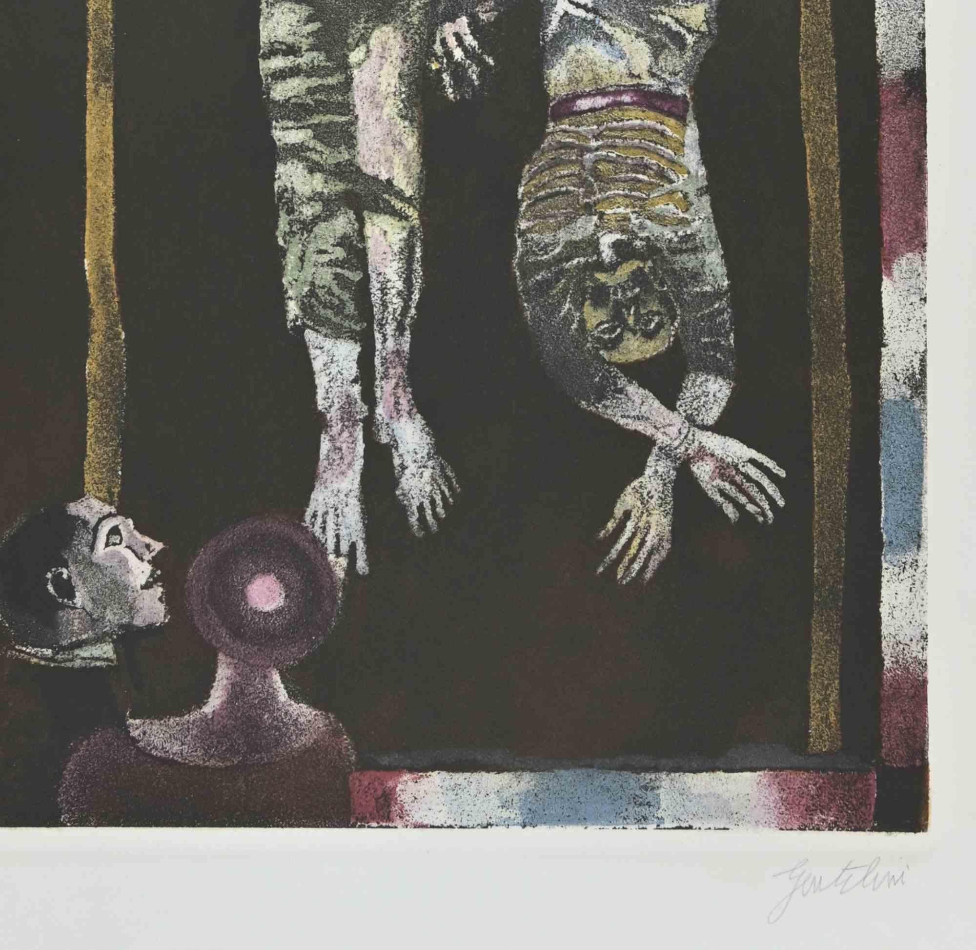  The Hanged Man - Etching and Aquatint by Franco Gentilini - 1970s For Sale 1
