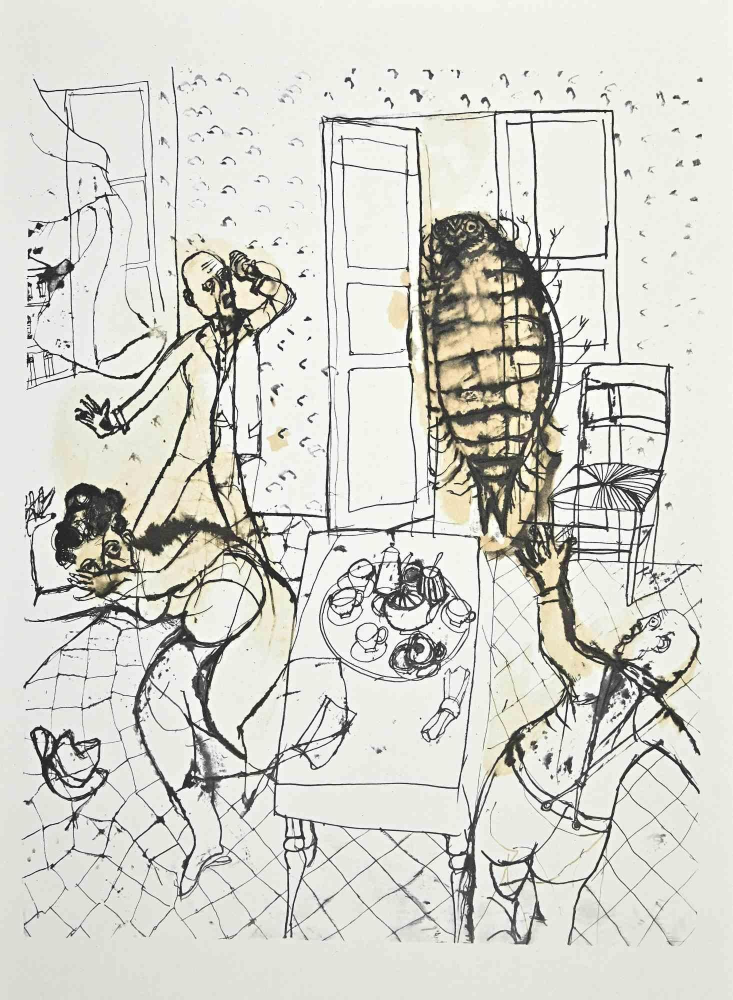 The Insect  is a vintage offset print on ivory-colored paper, realized by Franco Gentilini in 1970s.

The state of preservation of the artwork is excellent.

Not signed. Not Numbered.