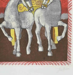 Gravure et aquatinte « The Justice » de Franco Gentilini, années 1970