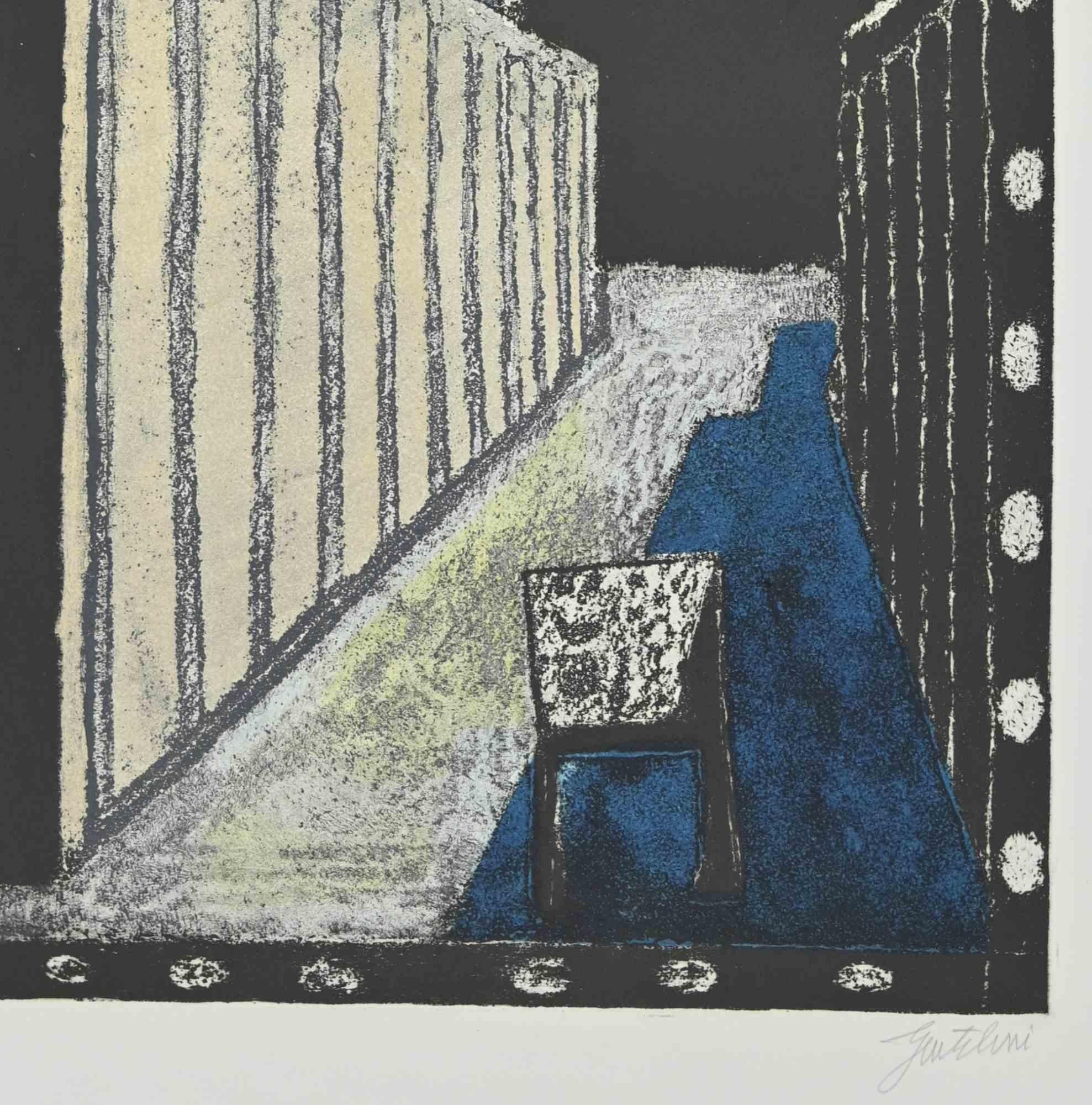 The Moon - Etching and Aquatint by Franco Gentilini - 1970s For Sale 1