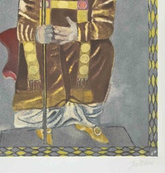 Der Pope – Radierung und Aquatinta von Franco Gentilini – 1970er Jahre