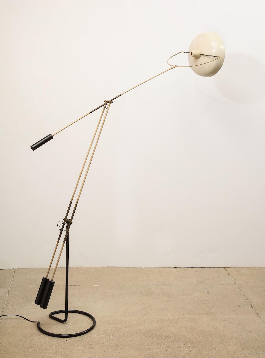 Aluminum Franco Giovanni Legler for Arredoluce Floor Lamp