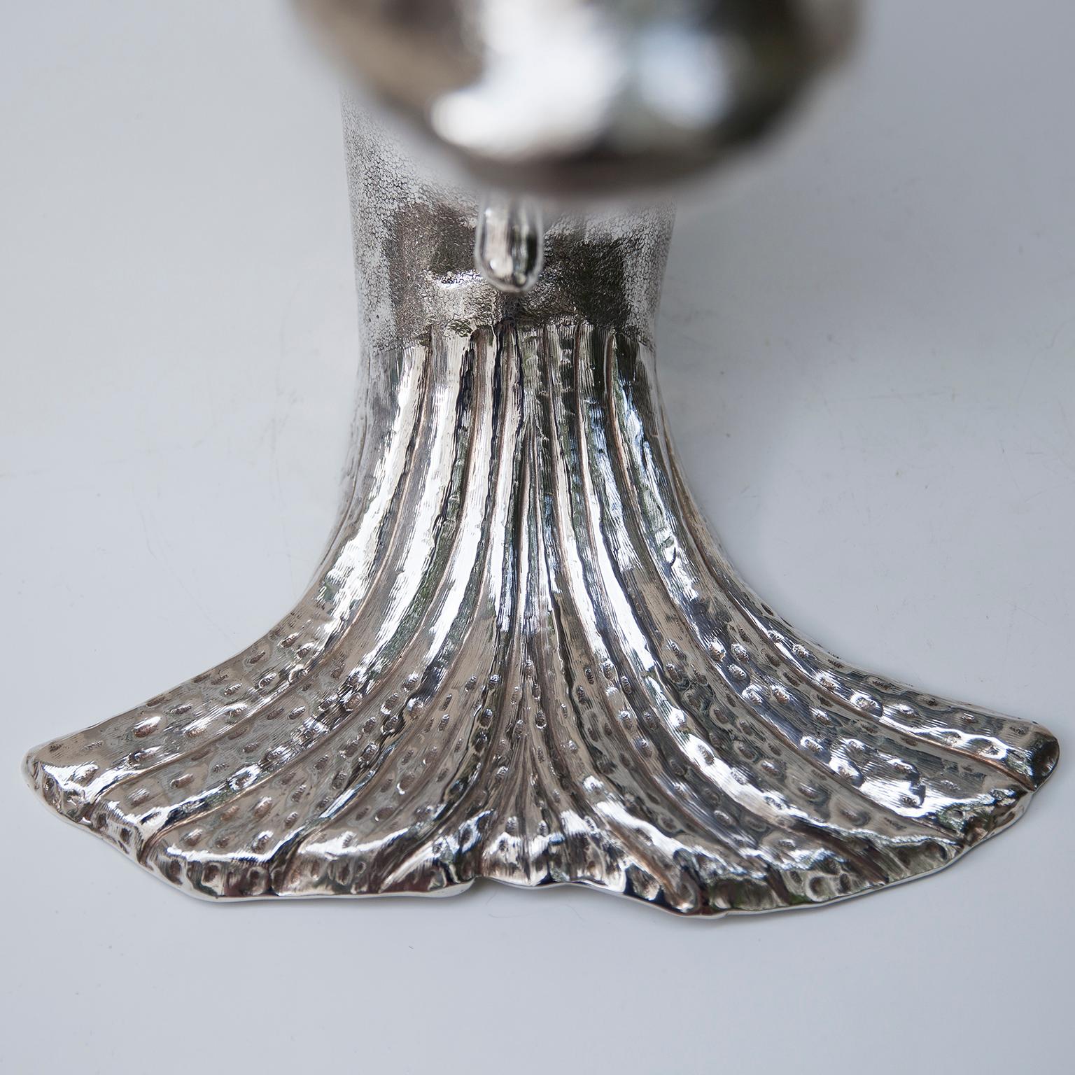 Franco Lapini Silver Plated Dolphin Ice Bucket Wine Cooler, Italy, 1970 4