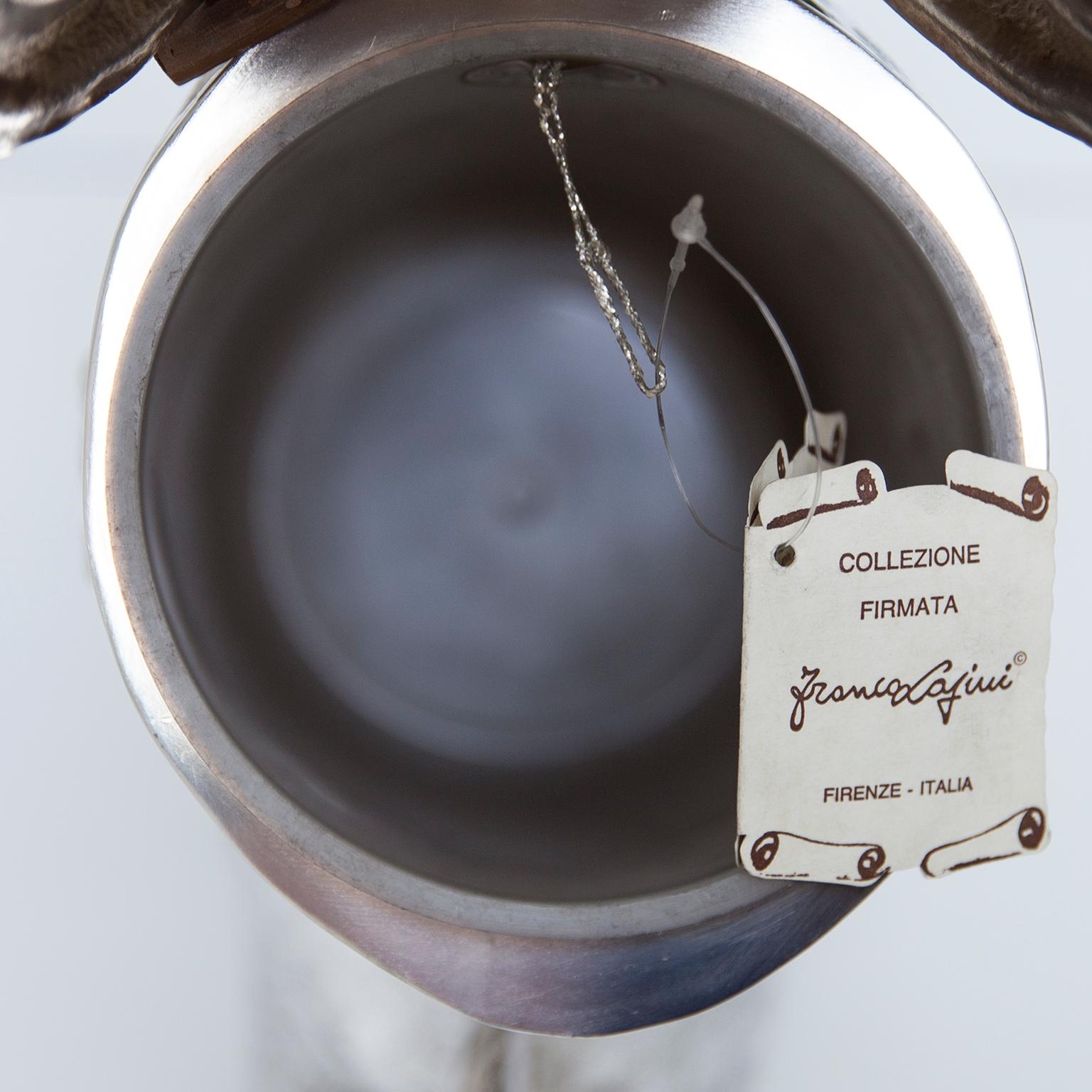 Late 20th Century Franco Lapini Silver Plated Dolphin Ice Bucket Wine Cooler, Italy, 1970