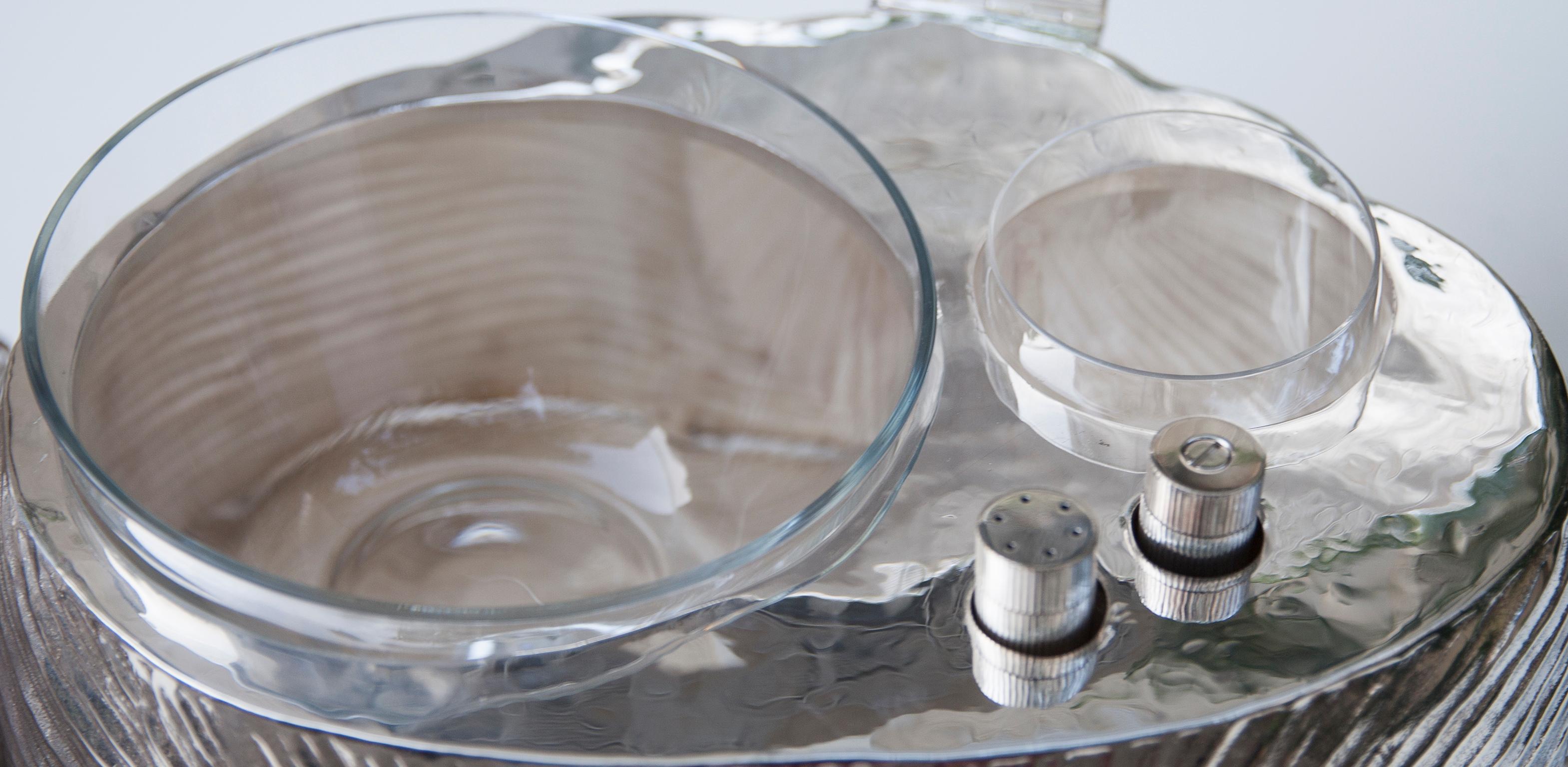 Late 20th Century Franco Lapini Silver Plated Giant Snail Soup Bowl Centerpiece, Italy, 1980