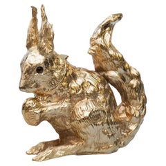 Franco Lapini Squirrel Gold Plated Wine Cooler Italy 1970