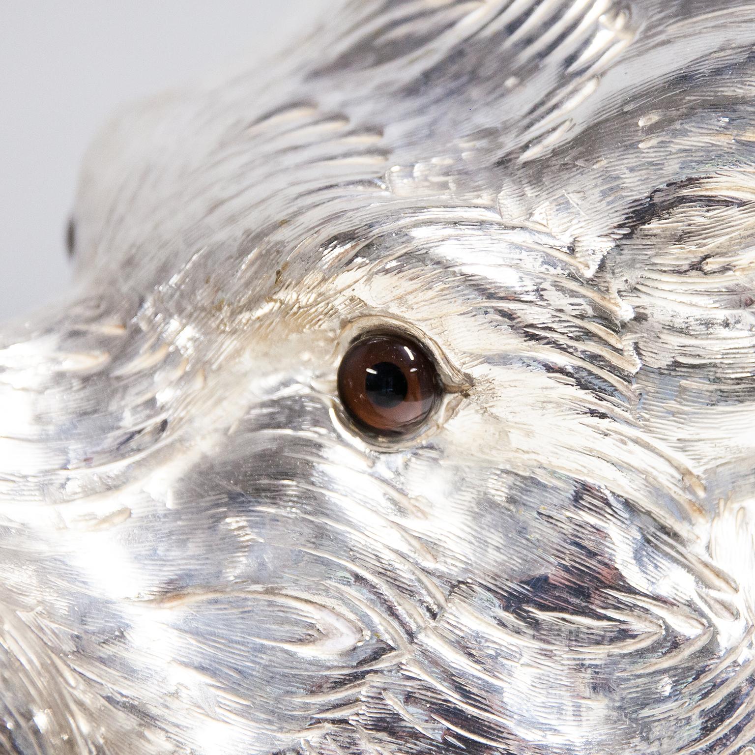Franco Lapini Wild Boar Head Silver Plated Wine Cooler, Italy, 1970 For Sale 1