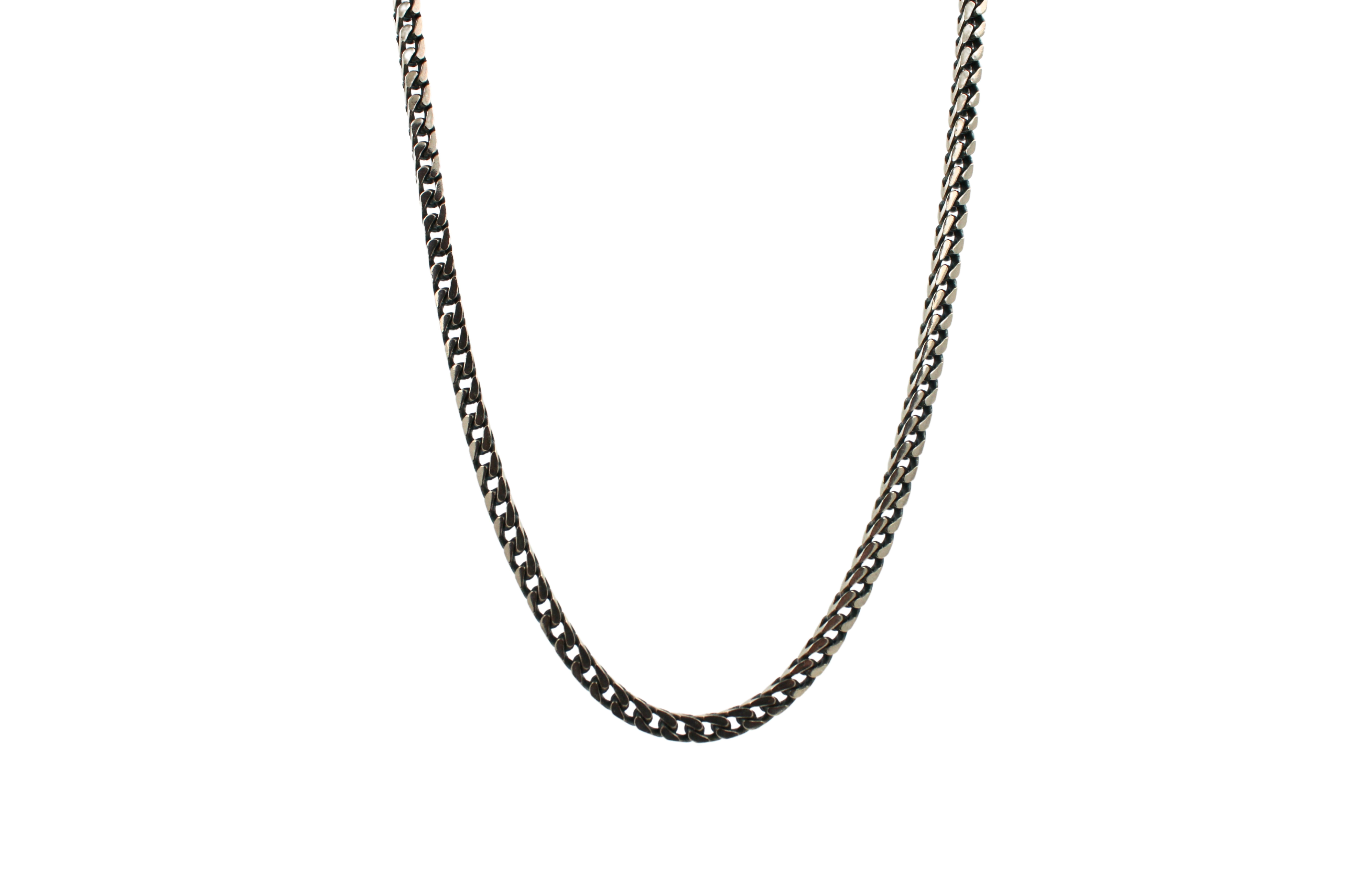 Modern Franco Link Fancy Link 925 Sterling Silver Chain Necklace
