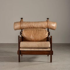 'Franco' Lounge Chairs with headrest, Sergio Rodrigues, Brazilian Modern Design