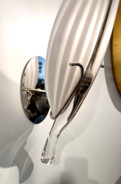 Franco Luce for Venini Murano Calla Lily Wall Sconces