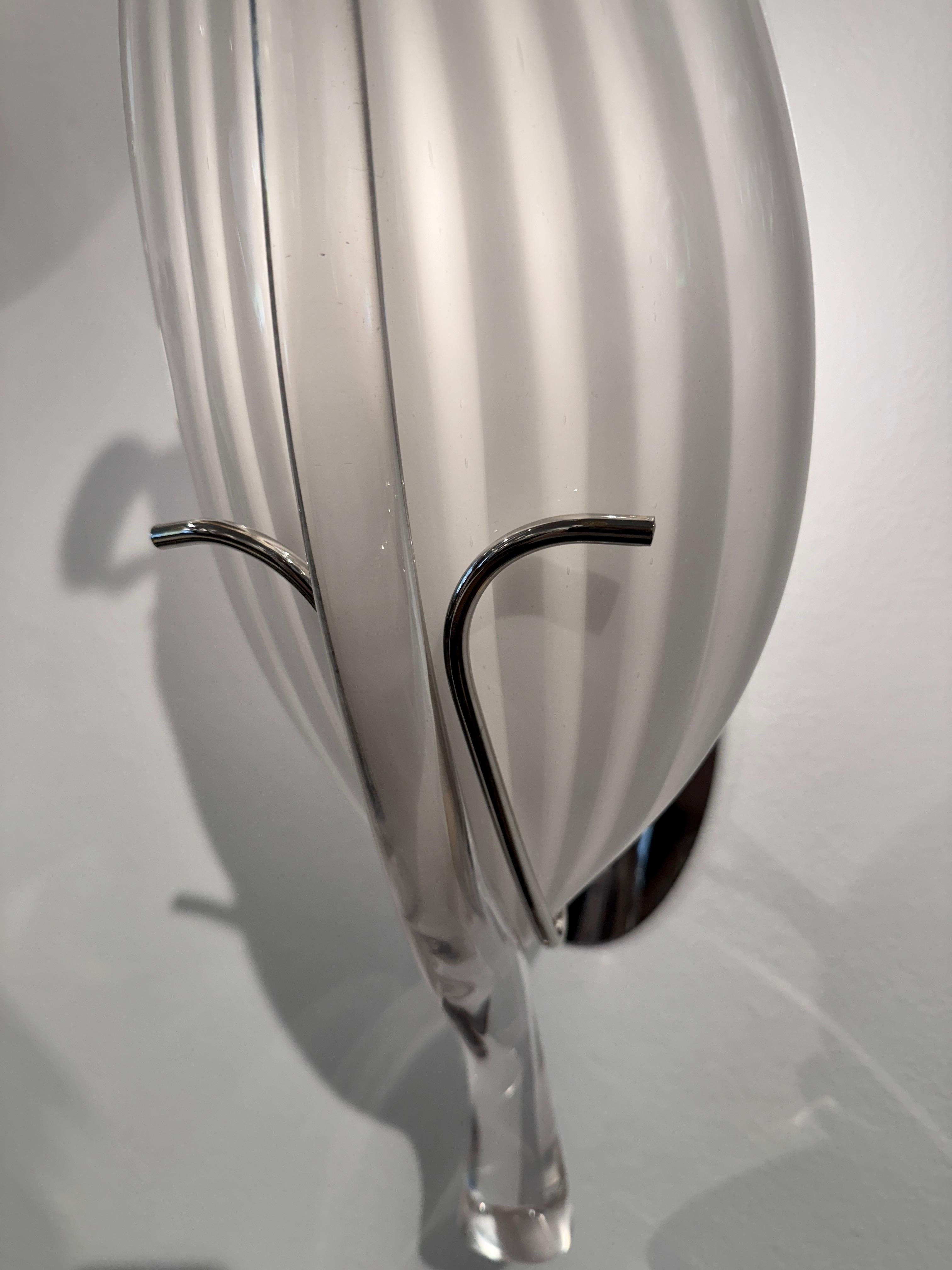 Mid-Century moderno Franco Luce per Venini, lampade da parete con giglio di calla di Murano in vendita