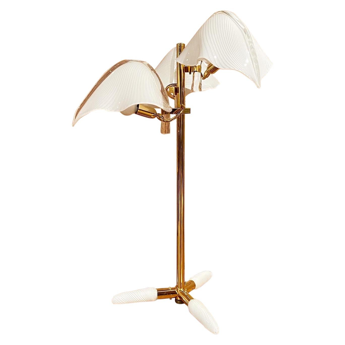 Tischlampe aus Muranoglas von Franco Luce