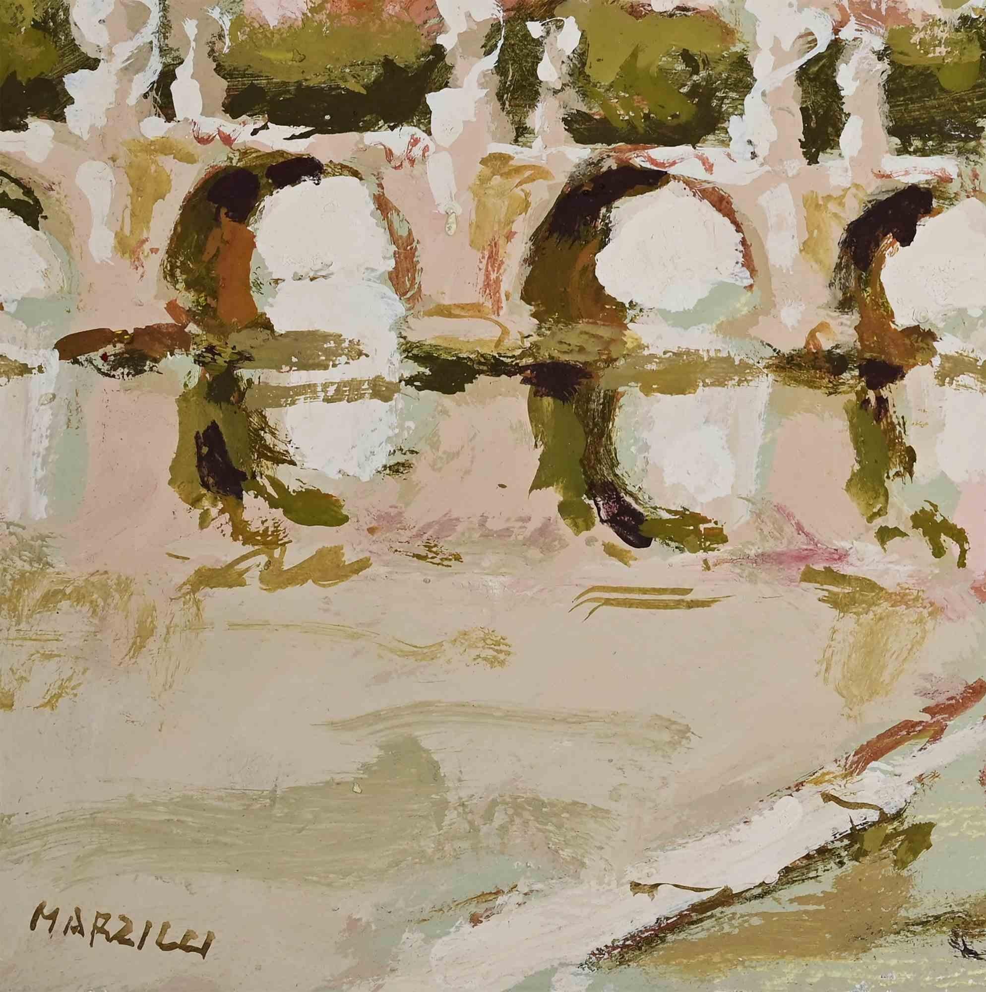 Ballerine devant le Ponte Sant'Angelo à Rome par Franco Marzilli - années 1970 en vente 2