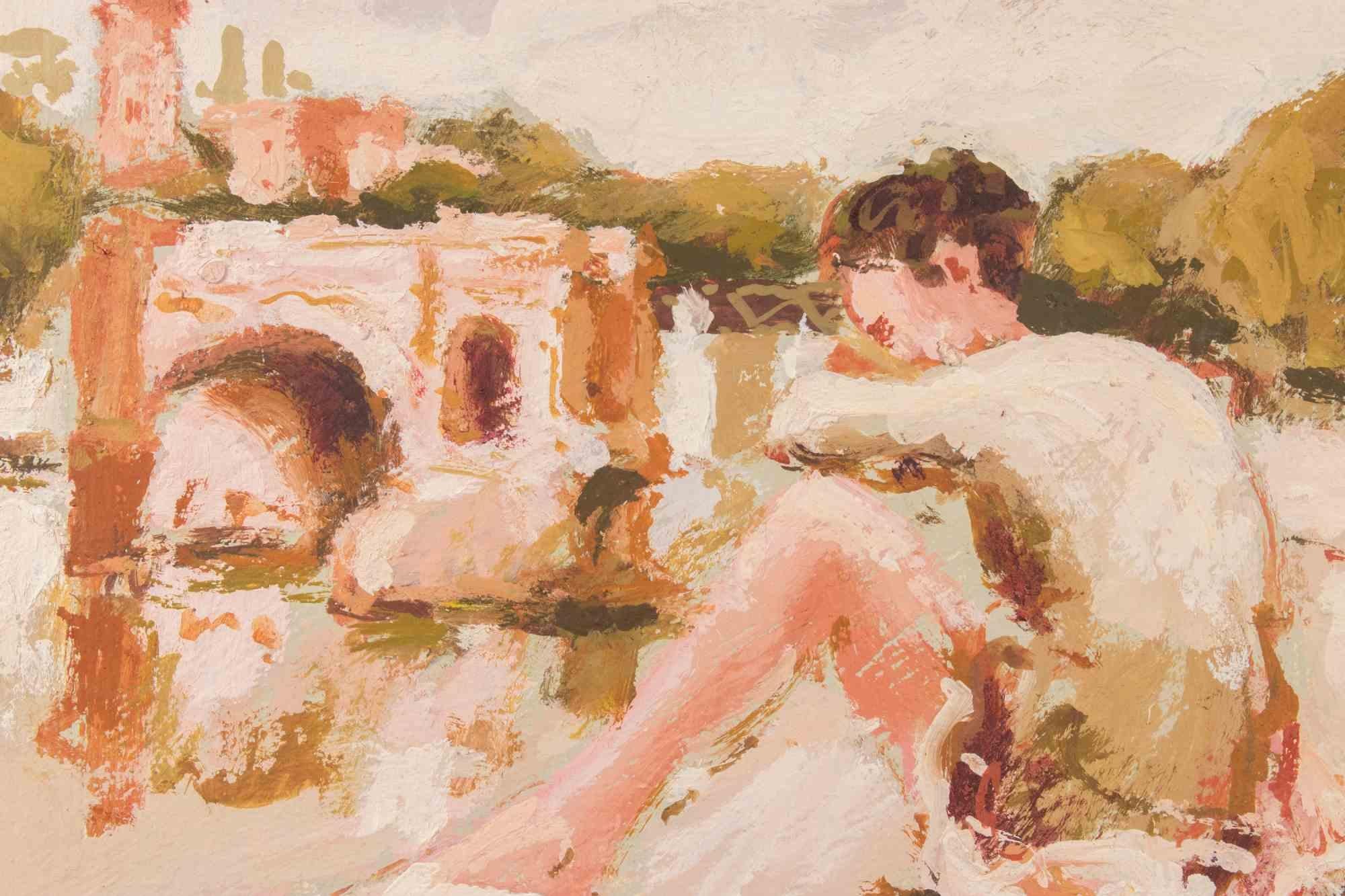 Ballerina - Ölgemälde von Franco Marzilli - 1970er Jahre im Angebot 2