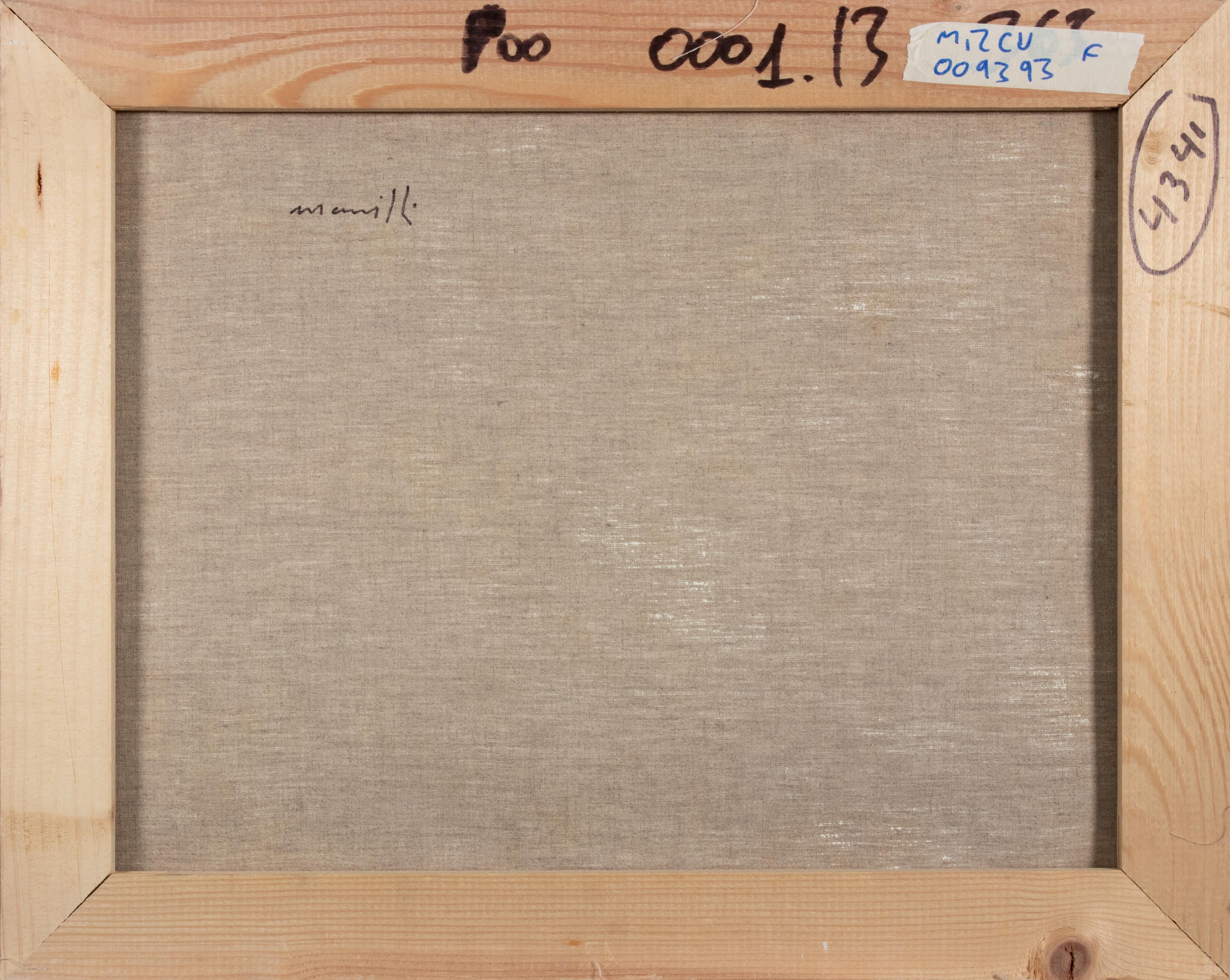 Ballerine  avec vue sur Rome - Peinture à l'huile de Franco Marzilli - années 1970 en vente 2
