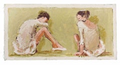 Bailarinas - Pintura al óleo de Franco Marzilli - Años 70