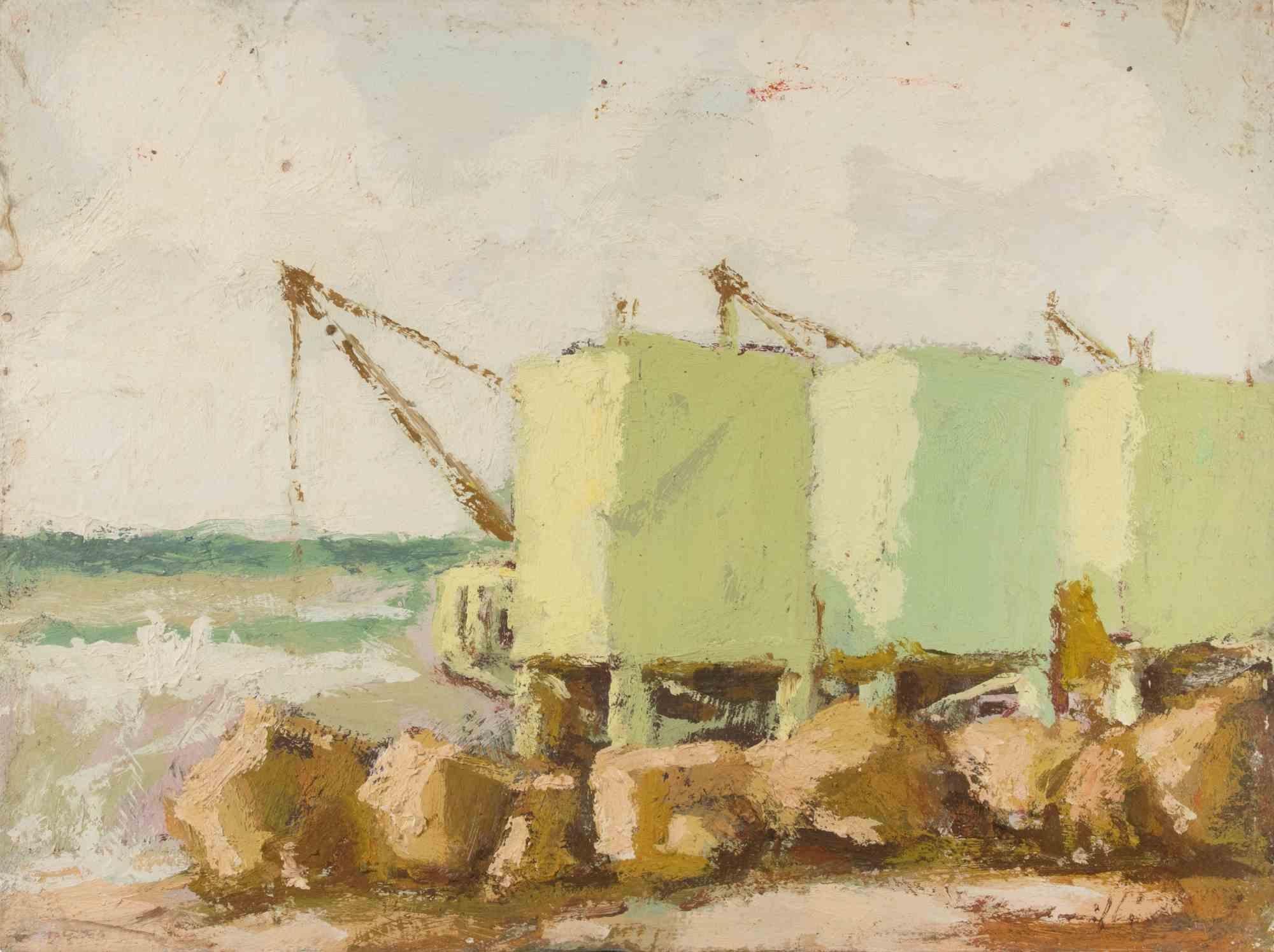 Oil on canvas realized by Franco Marzilli (1934-2010) in 1970s.

Hand signed lower right.

Very good condition.

Franco Marzilli was born in Rome in 1934. He received his first artistic training by attending the Preparatory School for Ornamental