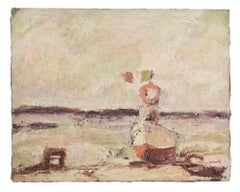 Barca - Pittura a olio di Franco Marzilli - Anni '70