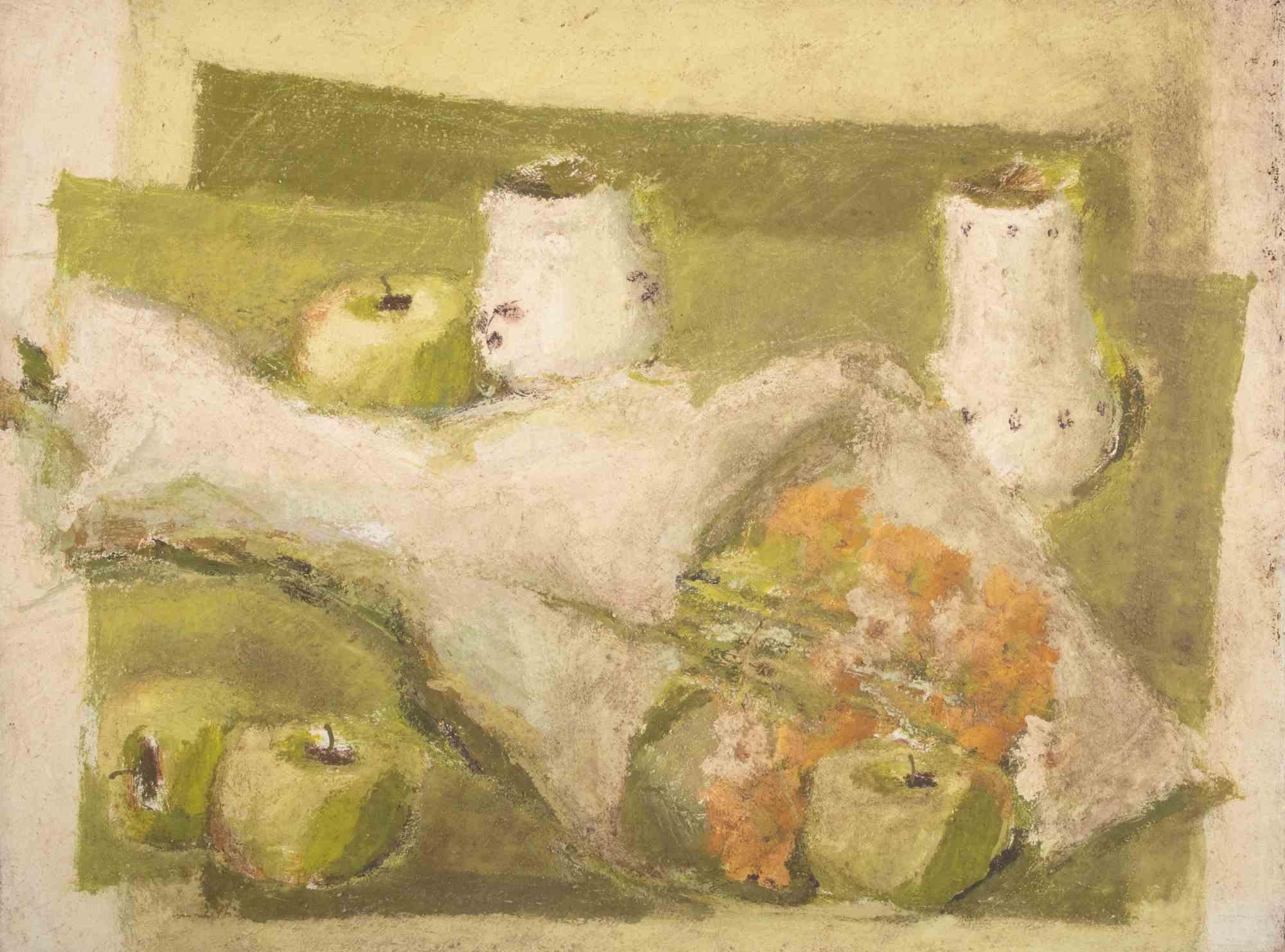 Óleo sobre lienzo realizado por Franco Marzilli (1934-2010) en la década de 1970.

Firmado a mano abajo a la derecha.

Muy buen estado.

Franco Marzilli nació en Roma en 1934. Recibió su primera formación artística asistiendo a la Escuela