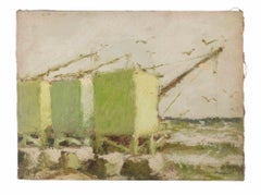 Green Overflows - Oil Painting by Franco Marzilli - 1970s