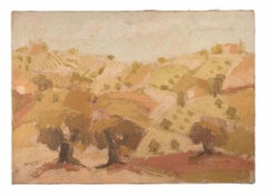 Hills - Oil Painting by Franco Marzilli - 1970s