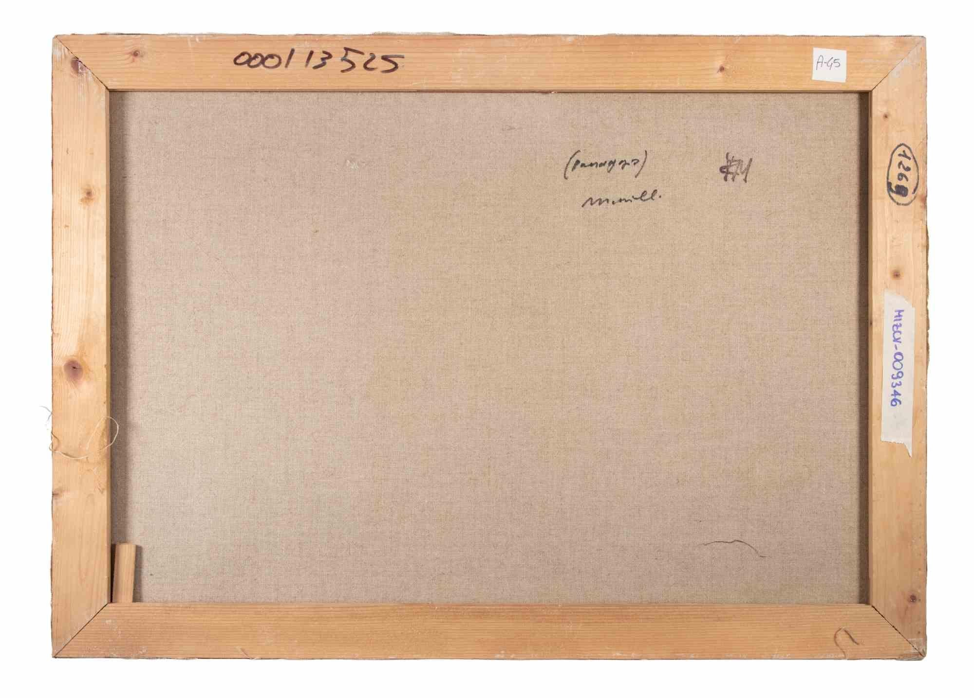 Colinas - Pintura al óleo de Franco Marzilli - Años 70 en venta 4