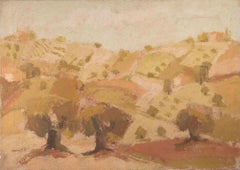 Hills - Oil Painting by Franco Marzilli - 1970s