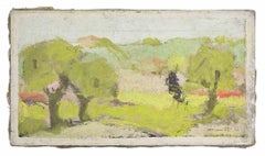 Landscape - Oil Painting by Franco Marzilli - 1970s