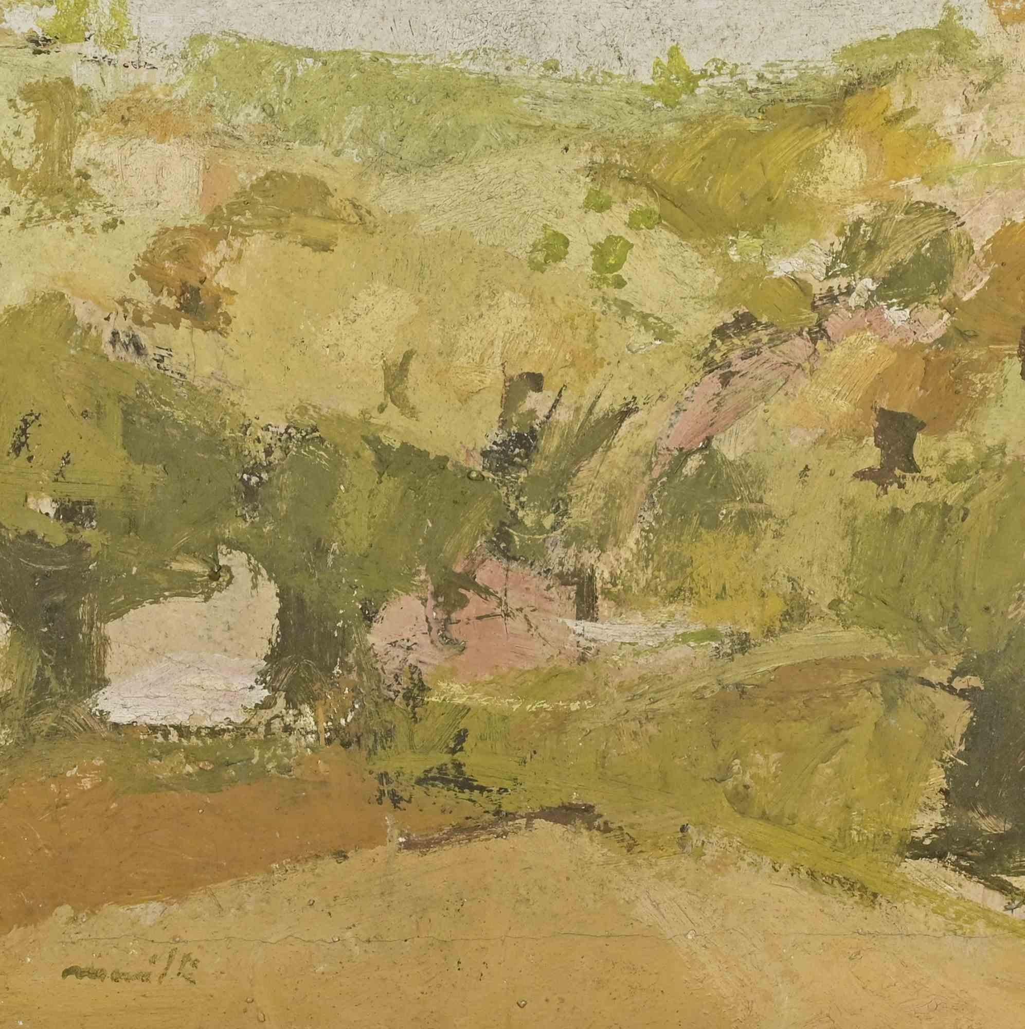 Landscape - Oil Painting by Franco Marzilli - 1970s For Sale 2