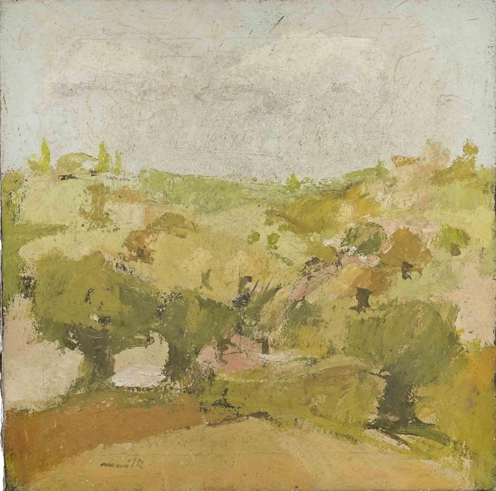 Landscape - Oil Painting by Franco Marzilli - 1970s For Sale 3