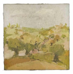 Paisaje - Pintura al óleo de Franco Marzilli - Años 70