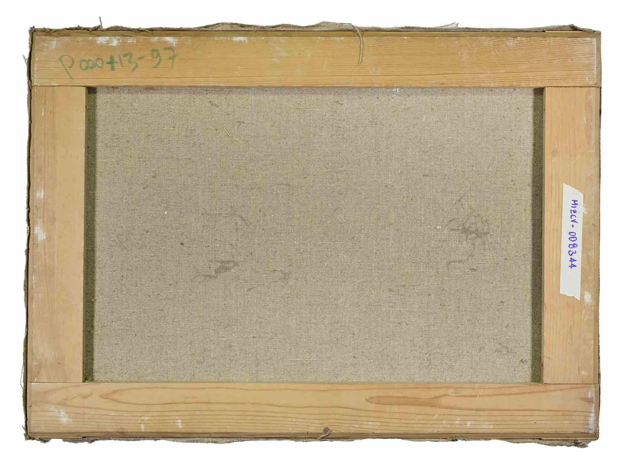 Ruinas romanas - Pintura al óleo de Franco Marzilli - Años 70 en venta 3