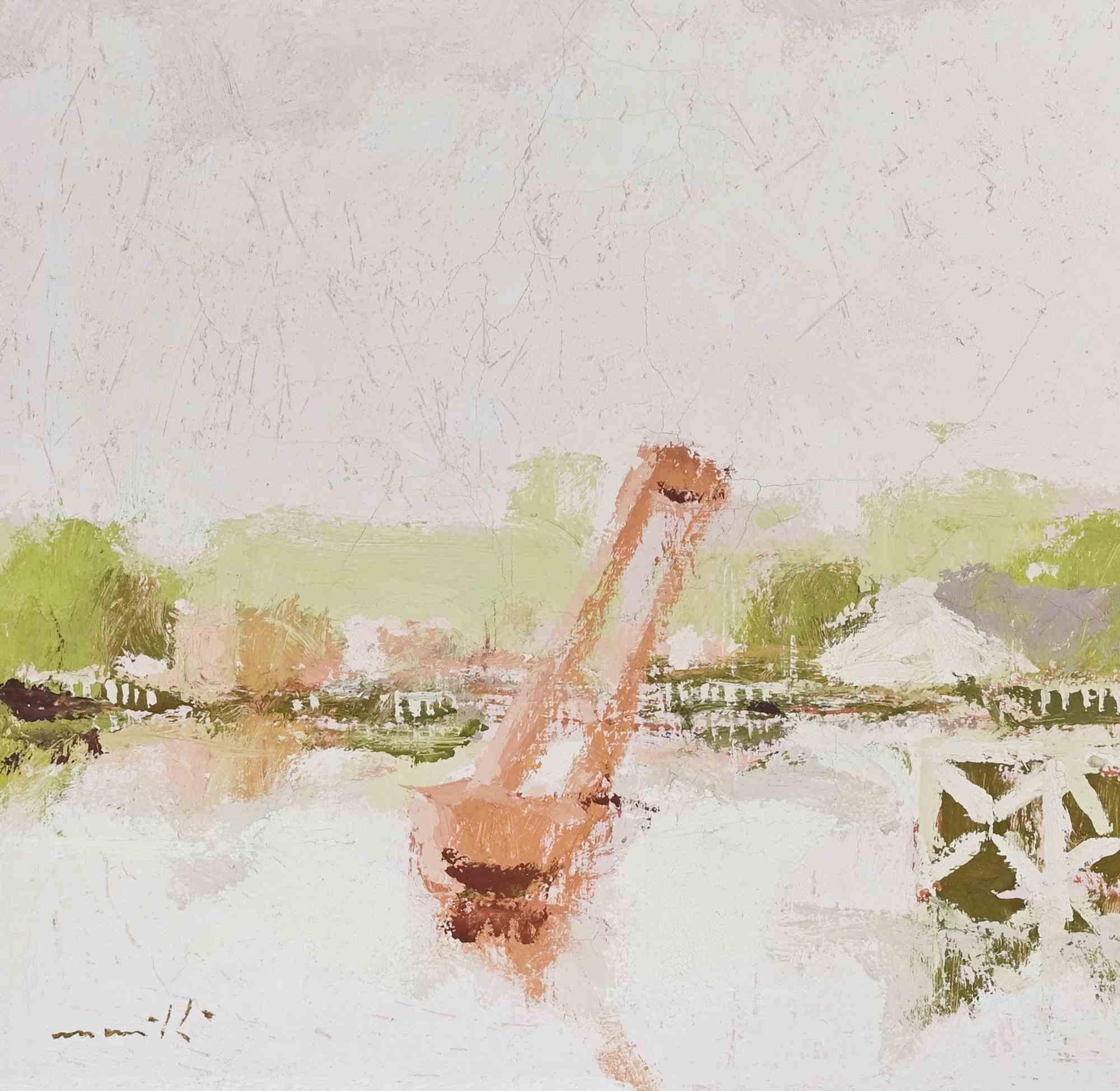 Seascape - Oil Painting by Franco Marzilli - 1970s For Sale 2