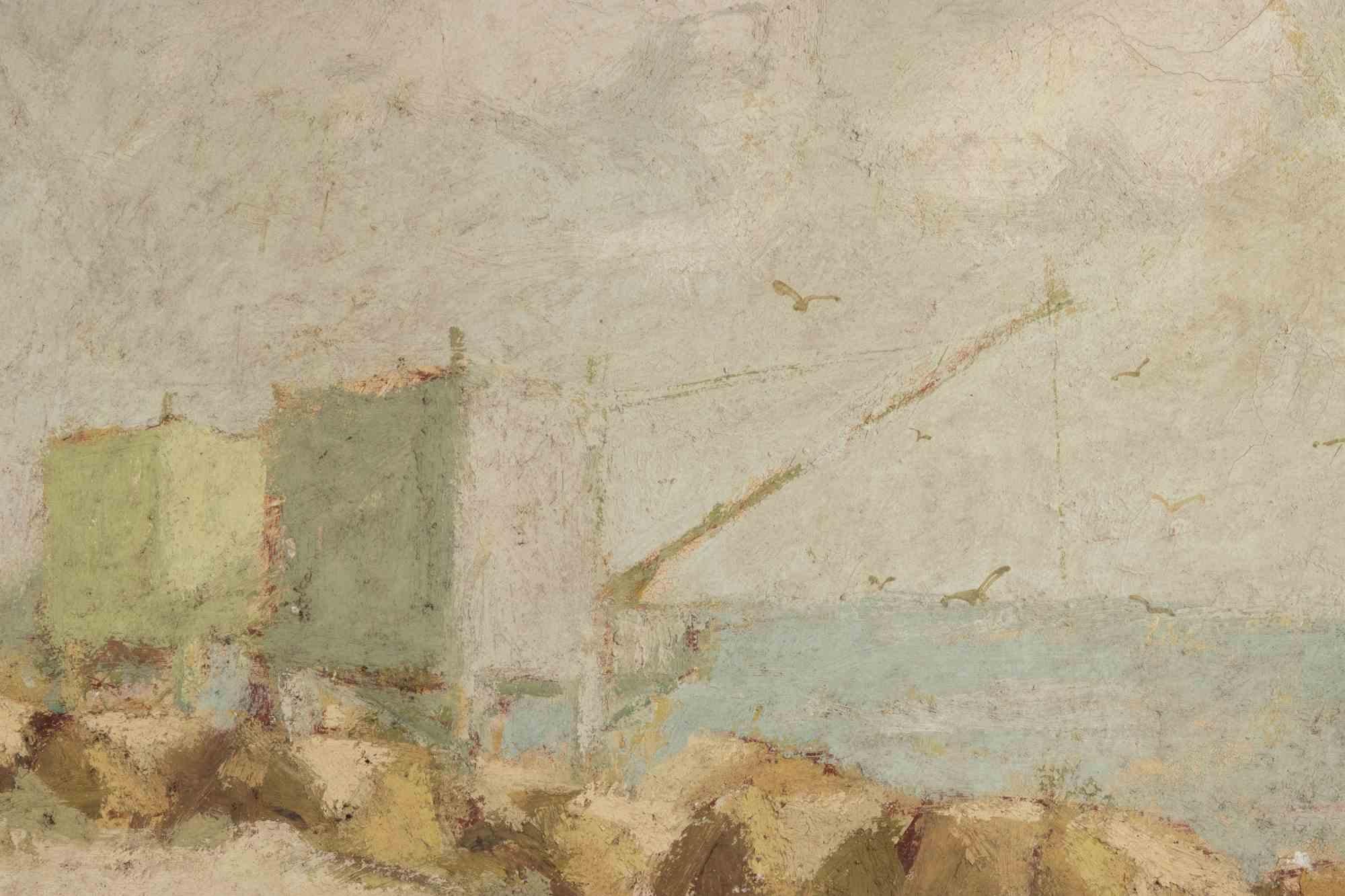 Seascape - Oil Painting by Franco Marzilli - 1970s For Sale 3
